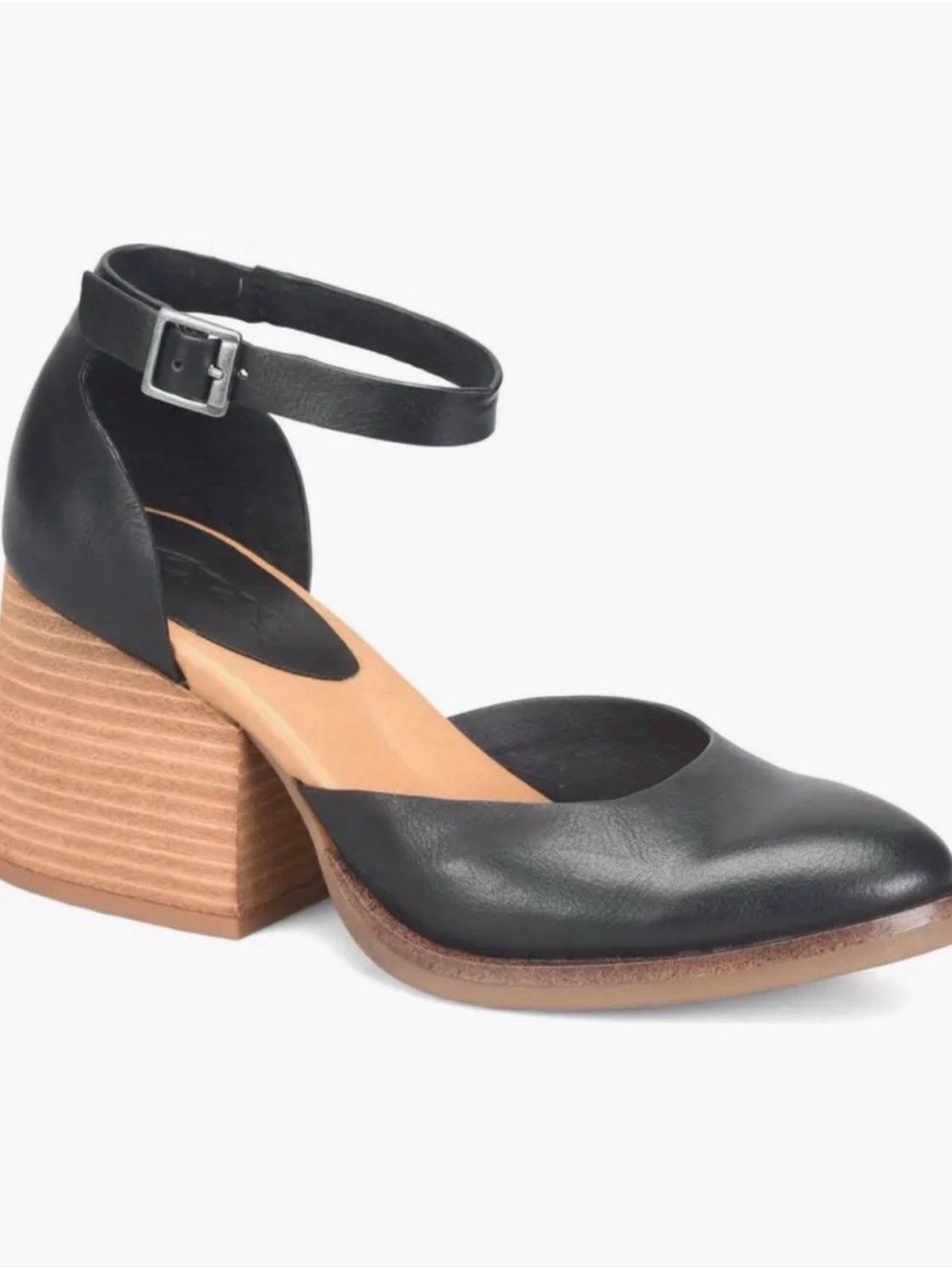 Korks Sabring Slingback Ankle-Strap Block Heel Pump